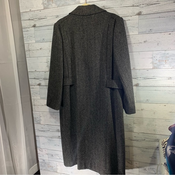 Alorna Petite Womens Wool Coat  Herringbone Double Breasted Lined - Picture 10 of 10